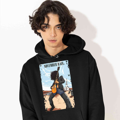 guns n' roses november rain hoodie hooded sweatshirt winterwear music band buy online india the banyan tee tbt men women girls boys unisex black