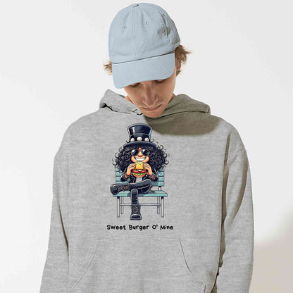guns n' roses sweet burger o' mine hoodie hooded sweatshirt winterwear music band buy online india the banyan tee tbt men women girls boys unisex gray