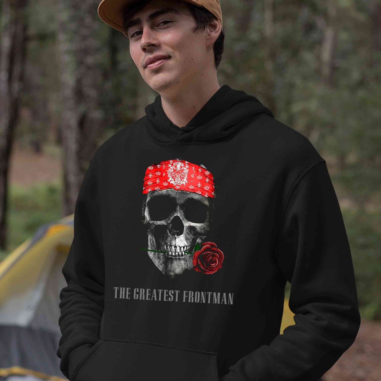 guns n' roses the greatest frontman hoodie hooded sweatshirt winterwear music band buy online india the banyan tee tbt men women girls boys unisex black - axl rose