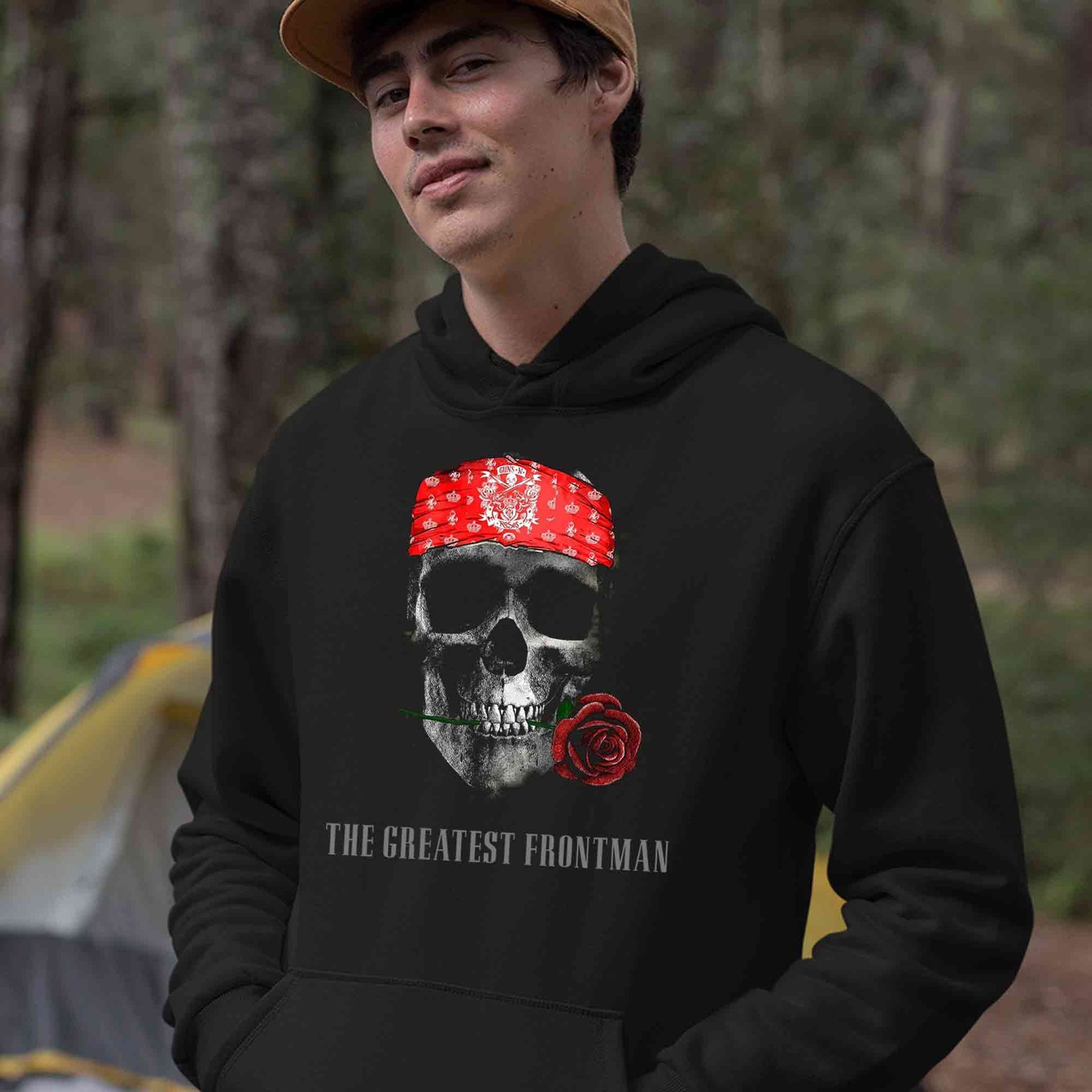 guns n' roses the greatest frontman hoodie hooded sweatshirt winterwear music band buy online india the banyan tee tbt men women girls boys unisex black - axl rose