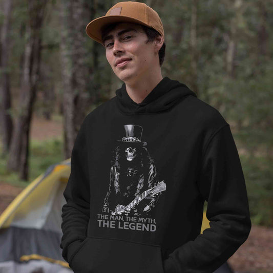 guns n' roses the legend - slash hoodie hooded sweatshirt winterwear music band buy online india the banyan tee tbt men women girls boys unisex black