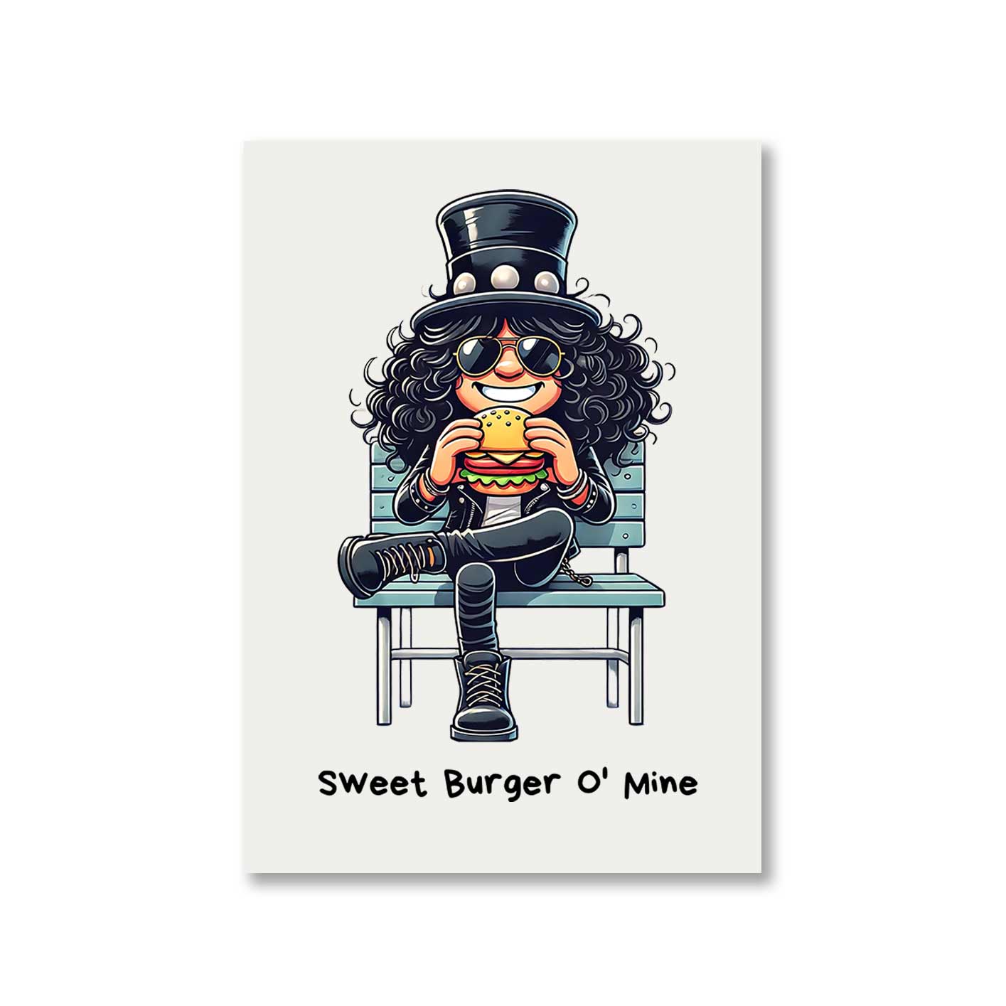 guns n' roses sweet burger o' mine poster wall art buy online india the banyan tee tbt a4