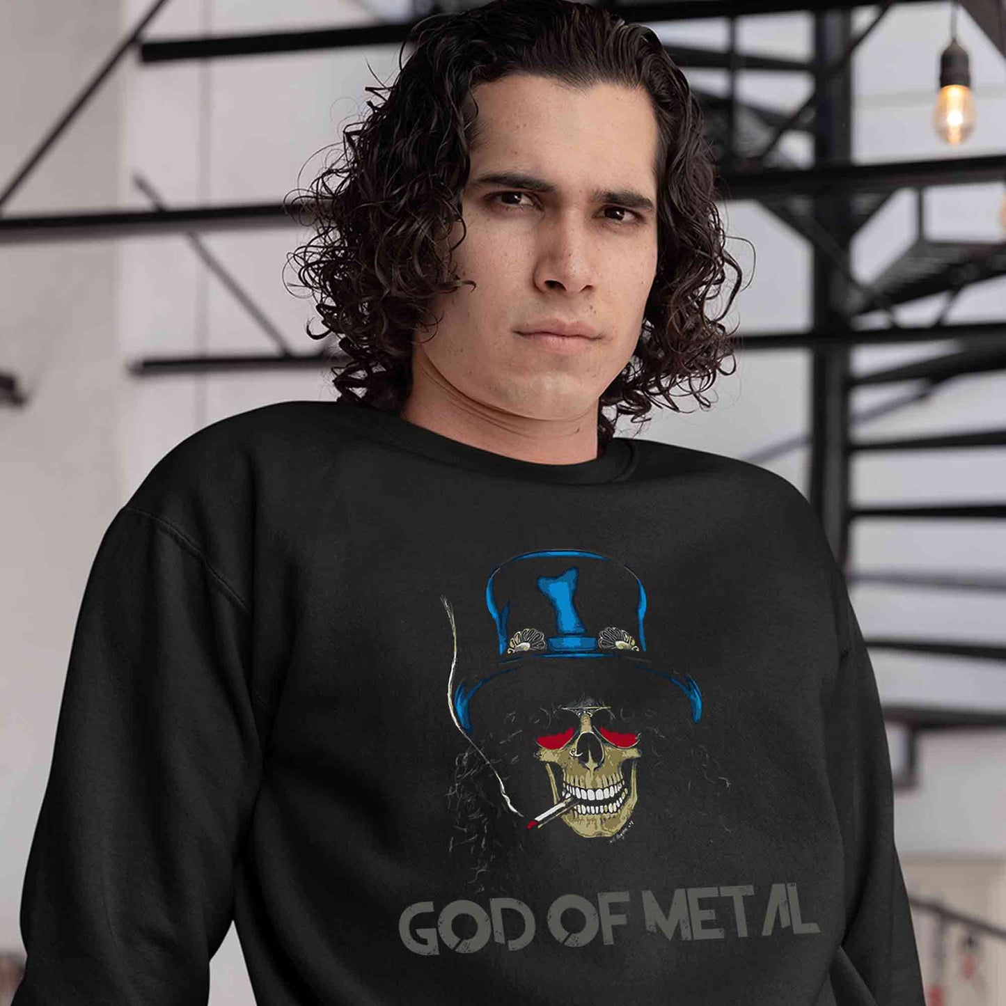 guns n' roses god of metal - slash sweatshirt upper winterwear music band buy online india the banyan tee tbt men women girls boys unisex black