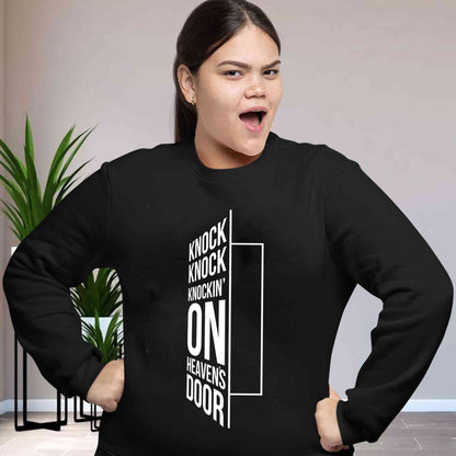 guns n' roses knockin' on heavens door sweatshirt upper winterwear music band buy online india the banyan tee tbt men women girls boys unisex black