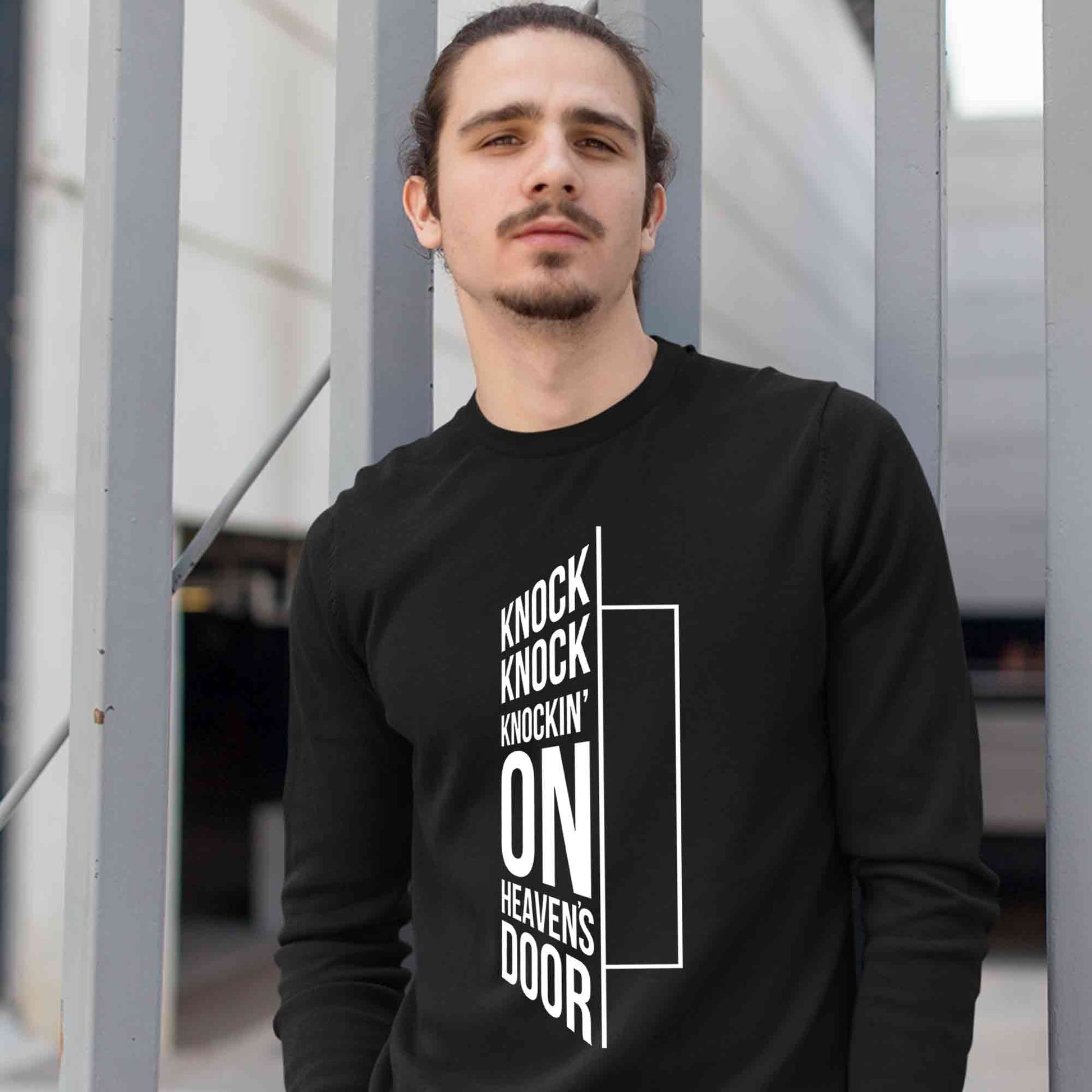 guns n' roses knockin' on heavens door sweatshirt upper winterwear music band buy online india the banyan tee tbt men women girls boys unisex black