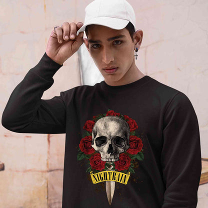 guns n' roses nightrain sweatshirt upper winterwear music band buy online india the banyan tee tbt men women girls boys unisex black