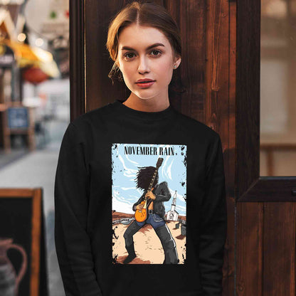 guns n' roses november rain sweatshirt upper winterwear music band buy online india the banyan tee tbt men women girls boys unisex black