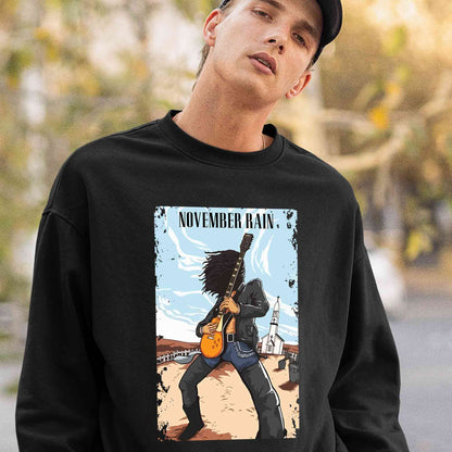 guns n' roses november rain sweatshirt upper winterwear music band buy online india the banyan tee tbt men women girls boys unisex black