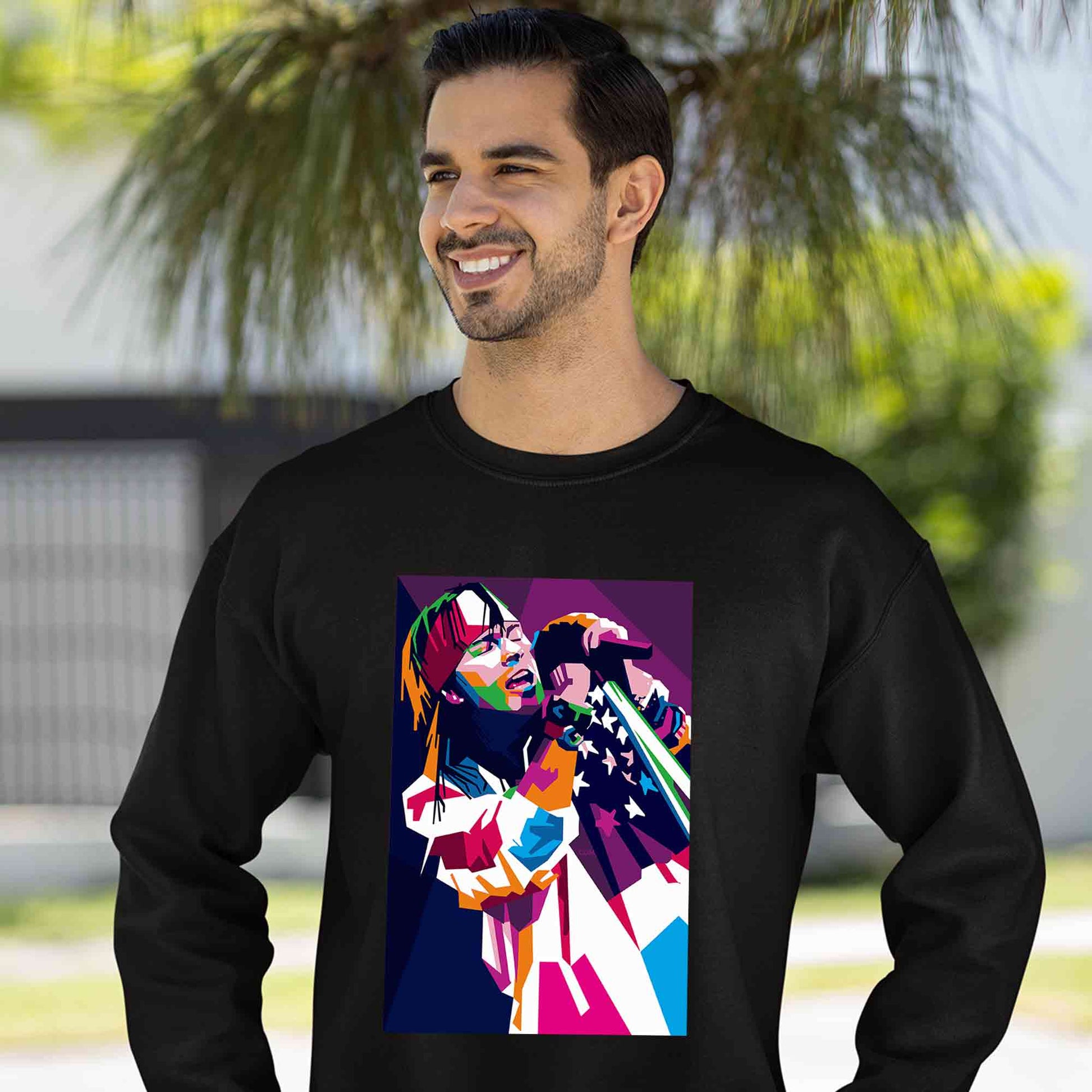 guns n' roses pop art sweatshirt upper winterwear music band buy online india the banyan tee tbt men women girls boys unisex black - axl rose