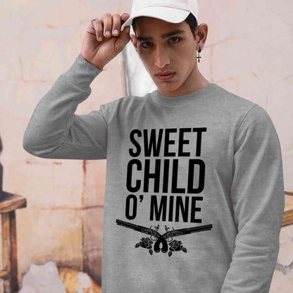 guns n' roses sweet child o' mine sweatshirt upper winterwear music band buy online india the banyan tee tbt men women girls boys unisex gray