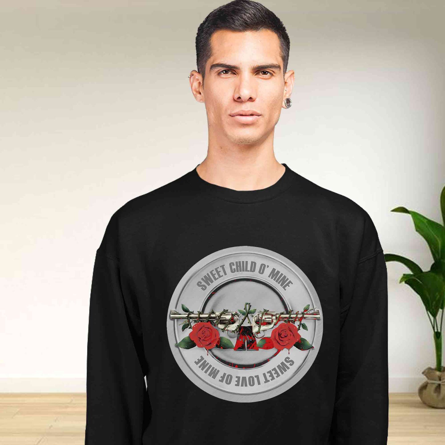 guns n' roses sweet child o' mine sweatshirt upper winterwear music band buy online india the banyan tee tbt men women girls boys unisex black