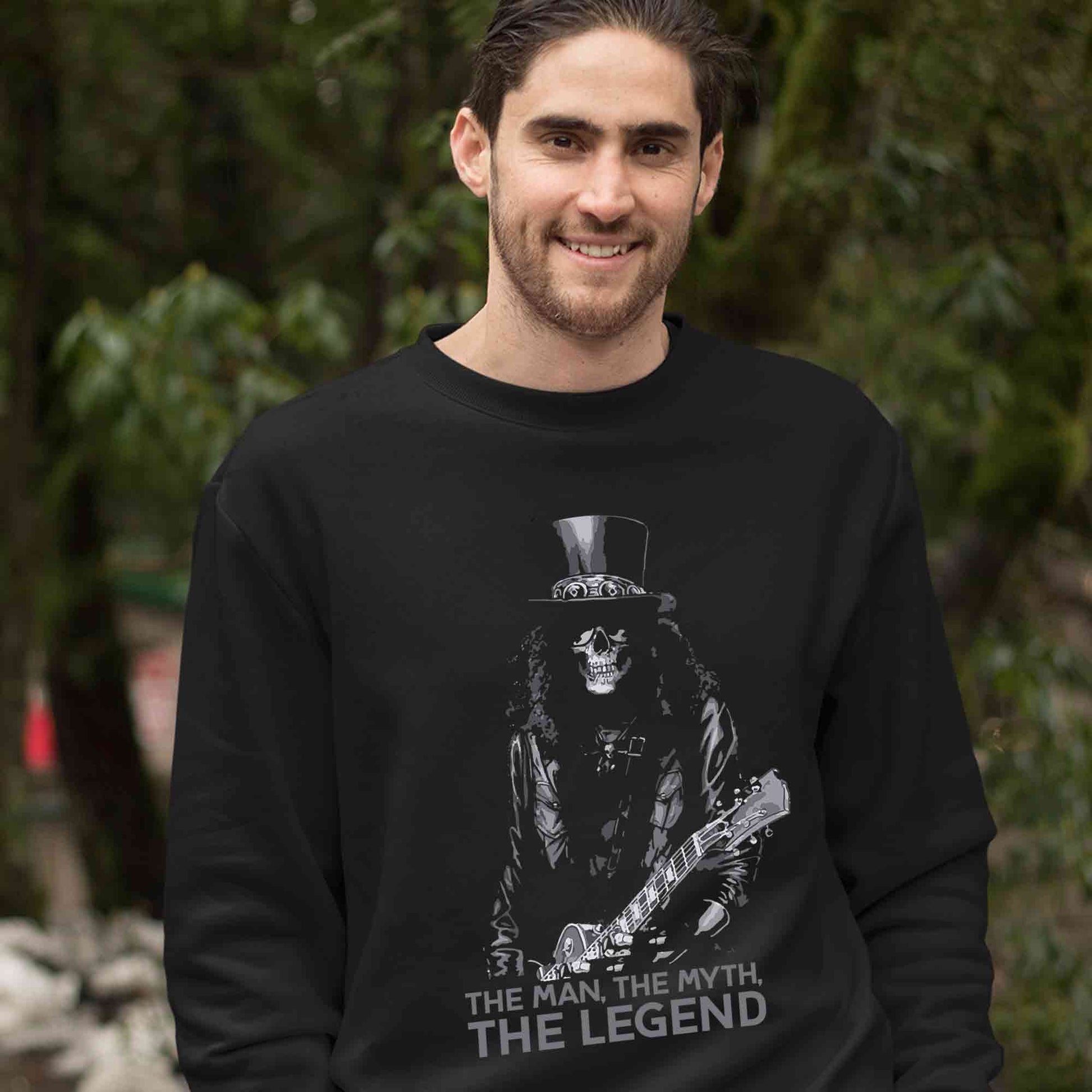 guns n' roses the legend - slash sweatshirt upper winterwear music band buy online india the banyan tee tbt men women girls boys unisex black