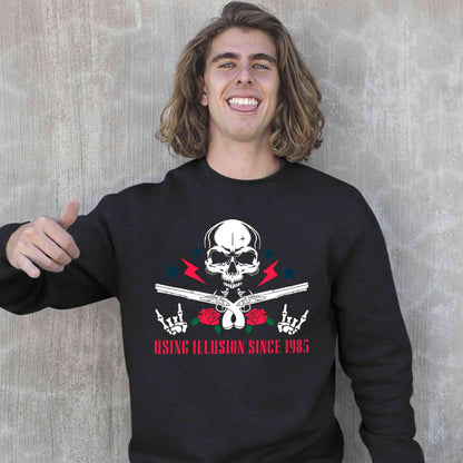 guns n' roses using illusion since 1985 sweatshirt upper winterwear music band buy online india the banyan tee tbt men women girls boys unisex black
