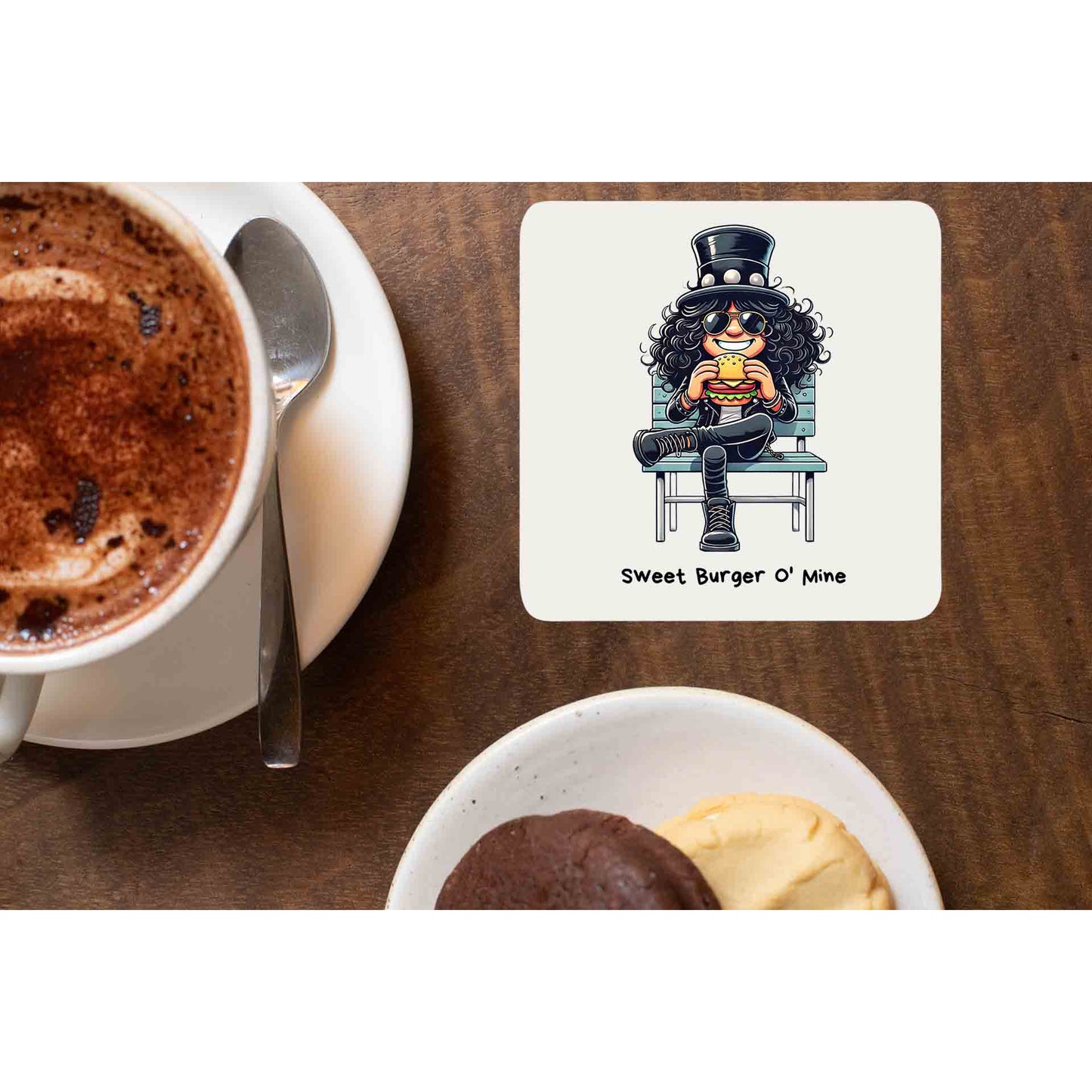 guns n' roses sweet burger o' mine coasters wooden table cups indian music band buy online india the banyan tee tbt men women girls boys unisex