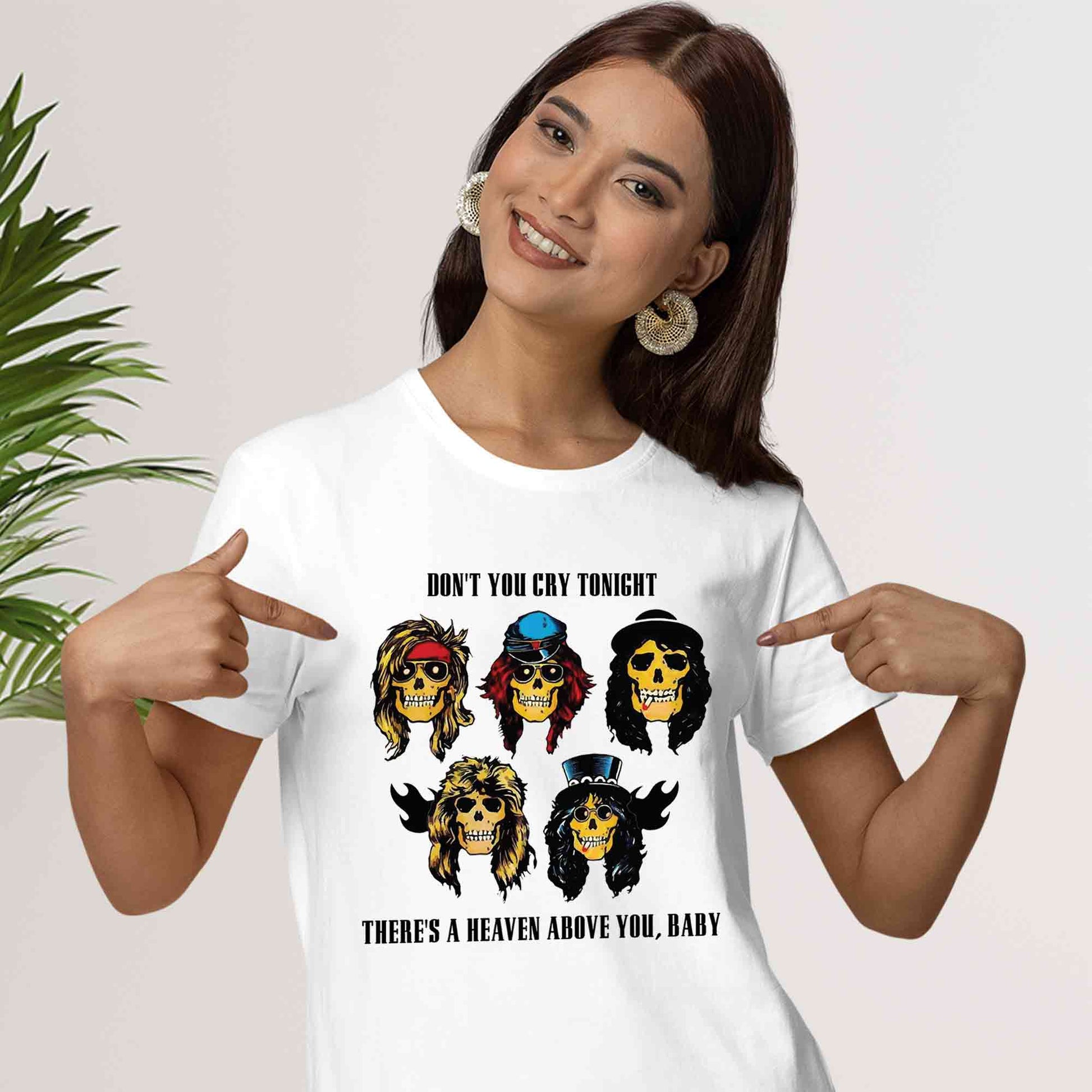 guns n' roses don't cry t-shirt music band buy online india the banyan tee tbt men women girls boys unisex white