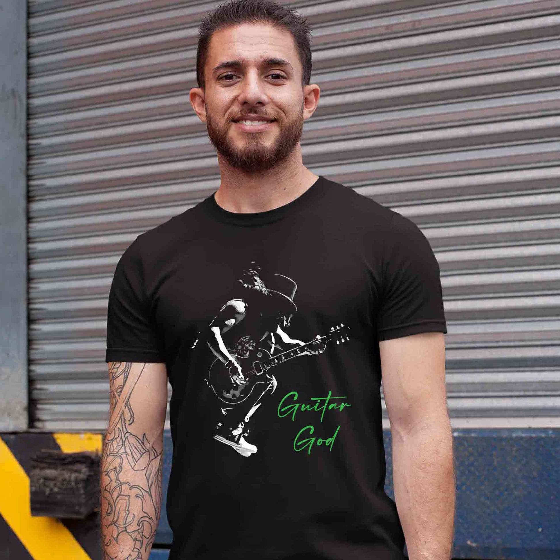 guns n' roses guitar god - slash t-shirt music band buy online india the banyan tee tbt men women girls boys unisex black