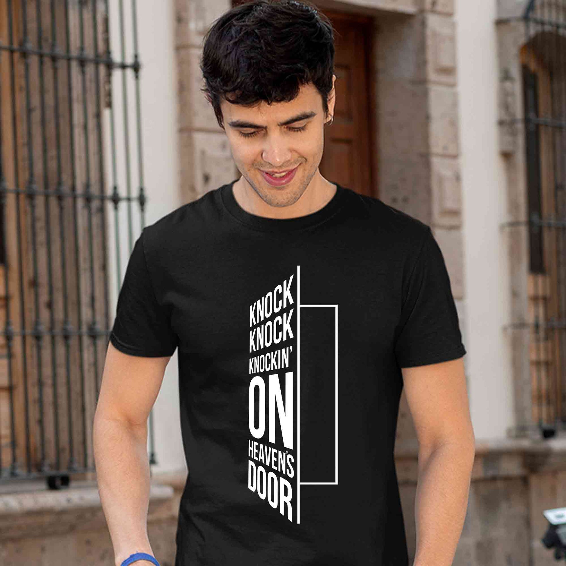 guns n' roses knockin' on heavens door t-shirt music band buy online india the banyan tee tbt men women girls boys unisex black