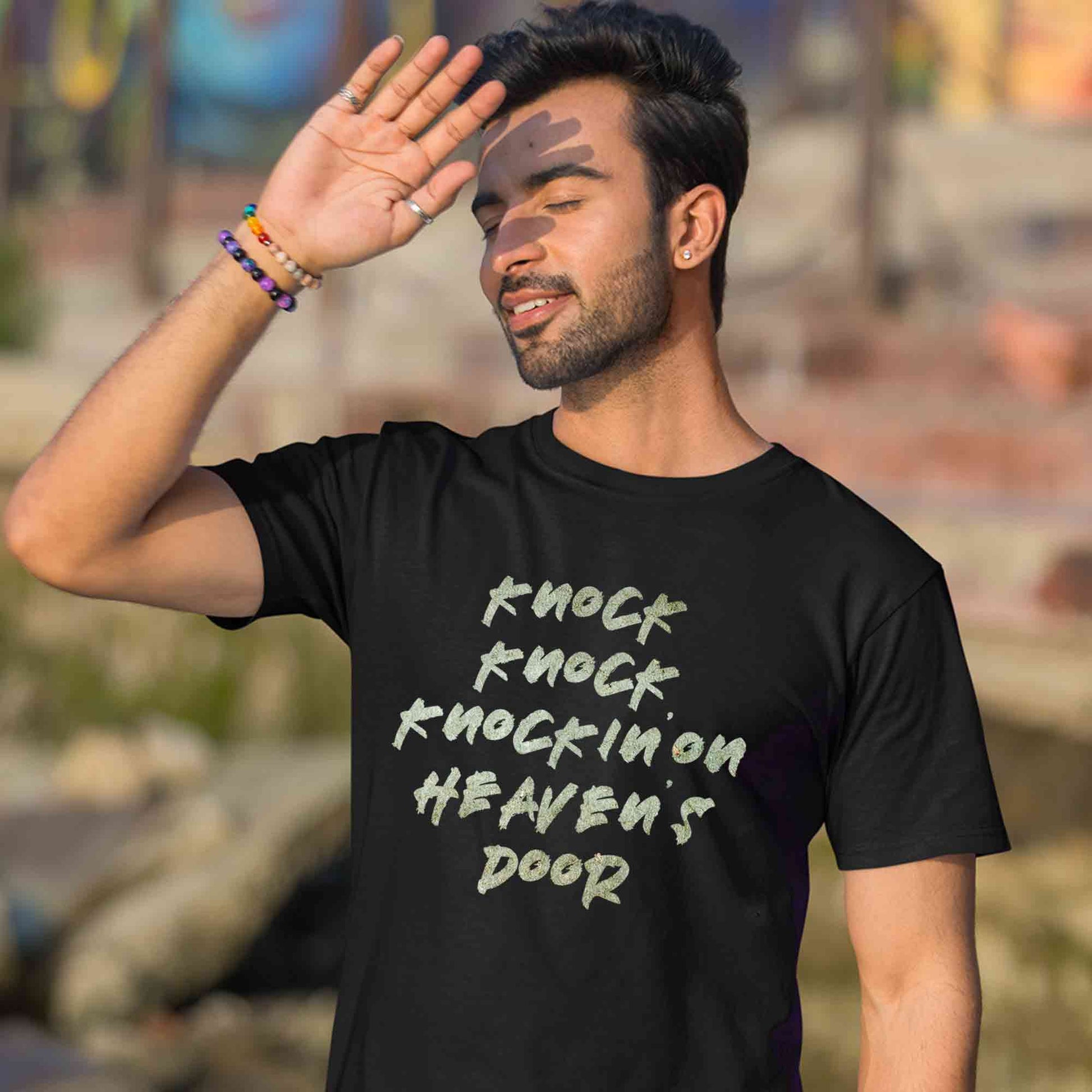 guns n' roses knockin' on heavens door t-shirt music band buy online india the banyan tee tbt men women girls boys unisex black