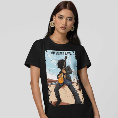 guns n' roses november rain t-shirt music band buy online india the banyan tee tbt men women girls boys unisex black