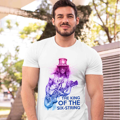 guns n' roses the king of the six string - slash t-shirt music band buy online india the banyan tee tbt men women girls boys unisex white