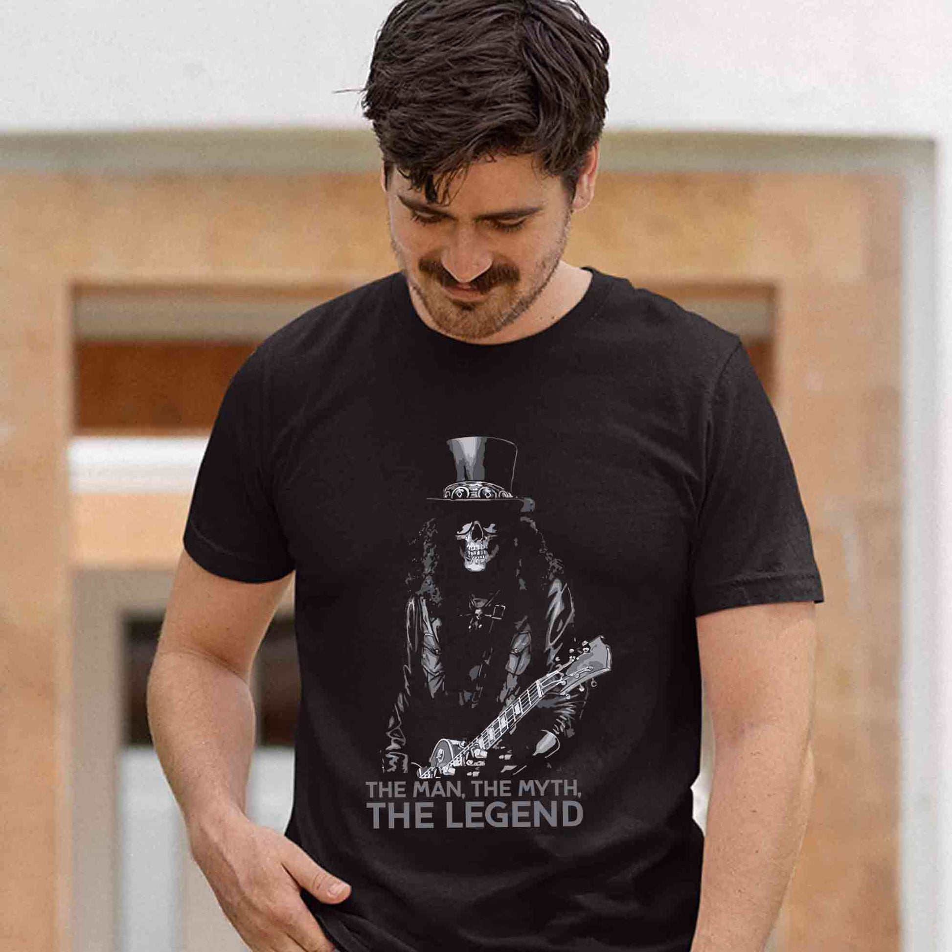 guns n' roses the legend - slash t-shirt music band buy online india the banyan tee tbt men women girls boys unisex black
