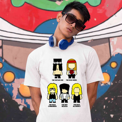 guns n' roses toon rebels t-shirt music band buy online india the banyan tee tbt men women girls boys unisex white