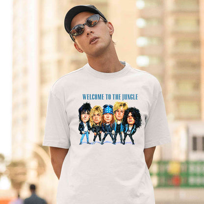 guns n' roses welcome to the jungle t-shirt music band buy online india the banyan tee tbt men women girls boys unisex white