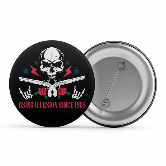 guns n' roses using illusion since 1985 badge pin button music band buy online india the banyan tee tbt men women girls boys unisex