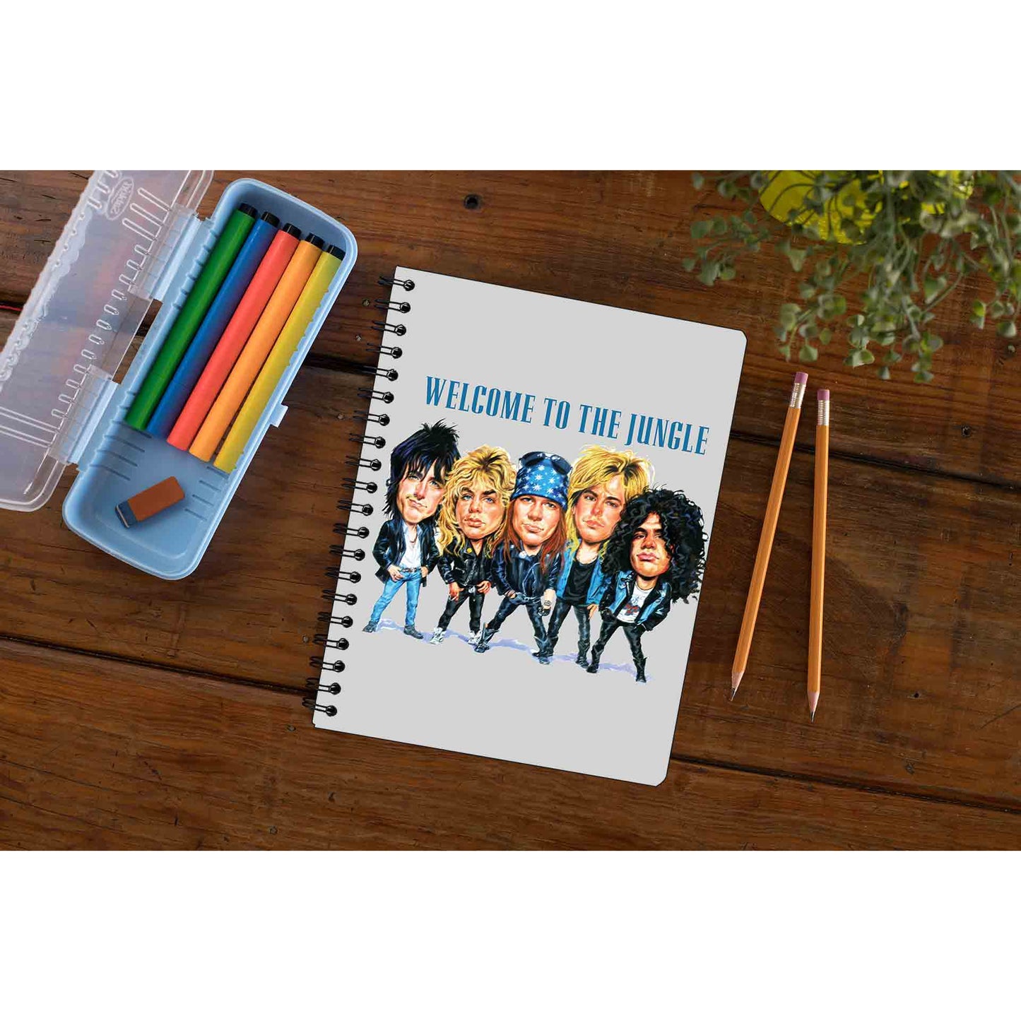 guns n' roses welcome to the jungle notebook notepad diary buy online india the banyan tee tbt unruled