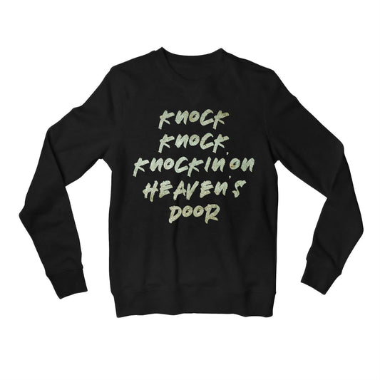 guns n' roses knockin' on heavens door sweatshirt upper winterwear music band buy online india the banyan tee tbt men women girls boys unisex black