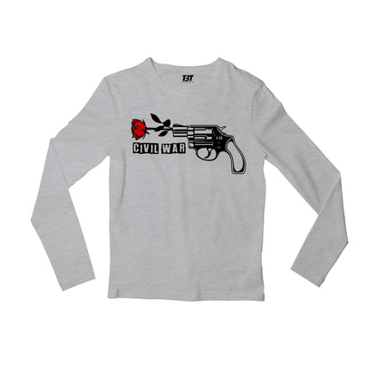 guns n' roses civil war full sleeves long sleeves music band buy online india the banyan tee tbt men women girls boys unisex gray