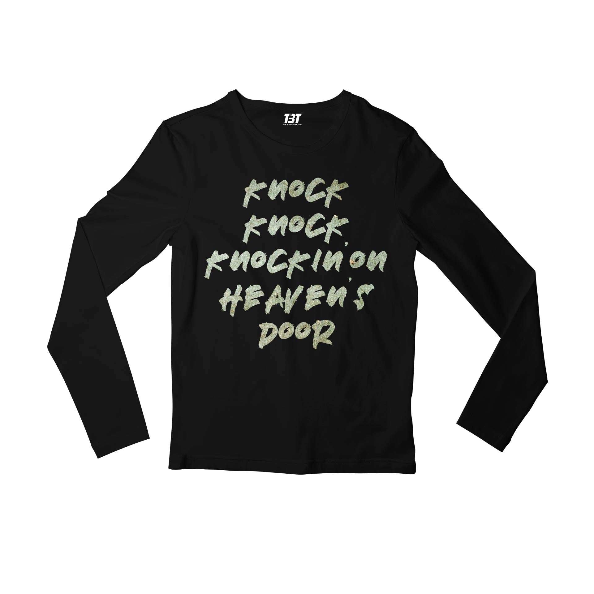 guns n' roses knockin' on heavens door full sleeves long sleeves music band buy online india the banyan tee tbt men women girls boys unisex black