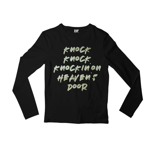 guns n' roses knockin' on heavens door full sleeves long sleeves music band buy online india the banyan tee tbt men women girls boys unisex black