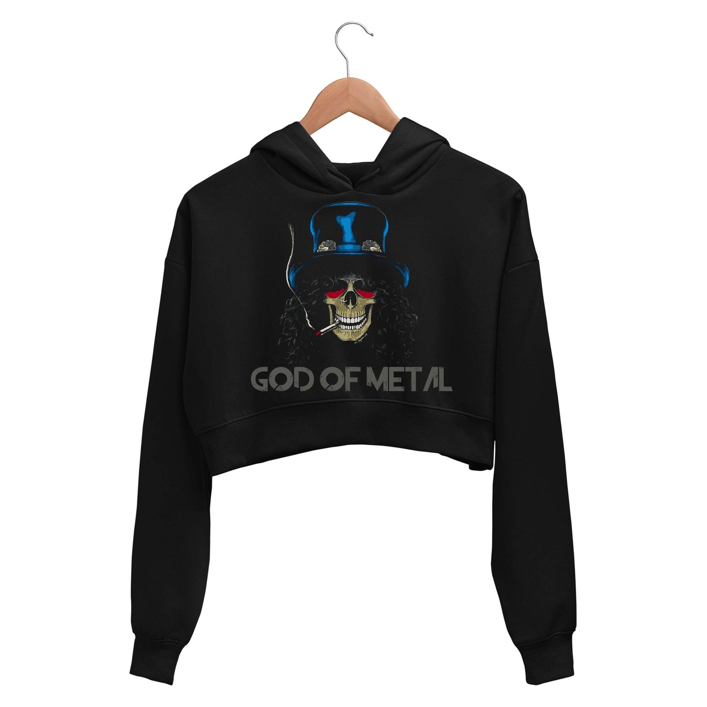 Crop Hoodie - God Of Metal - Slash