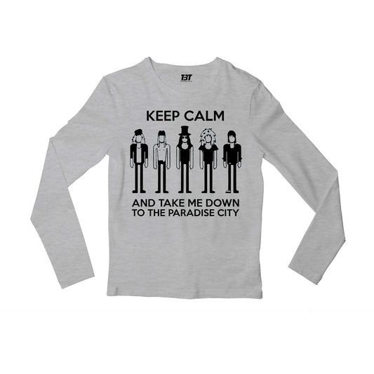 guns n' roses keep calm - paradise city full sleeves long sleeves music band buy online india the banyan tee tbt men women girls boys unisex gray