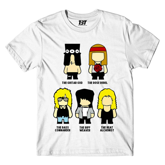 guns n' roses toon rebels t-shirt music band buy online india the banyan tee tbt men women girls boys unisex white