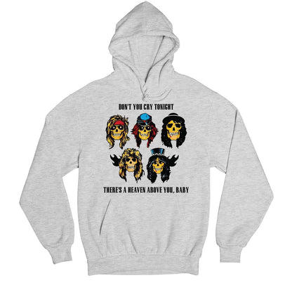 guns n' roses don't cry hoodie hooded sweatshirt winterwear music band buy online india the banyan tee tbt men women girls boys unisex gray