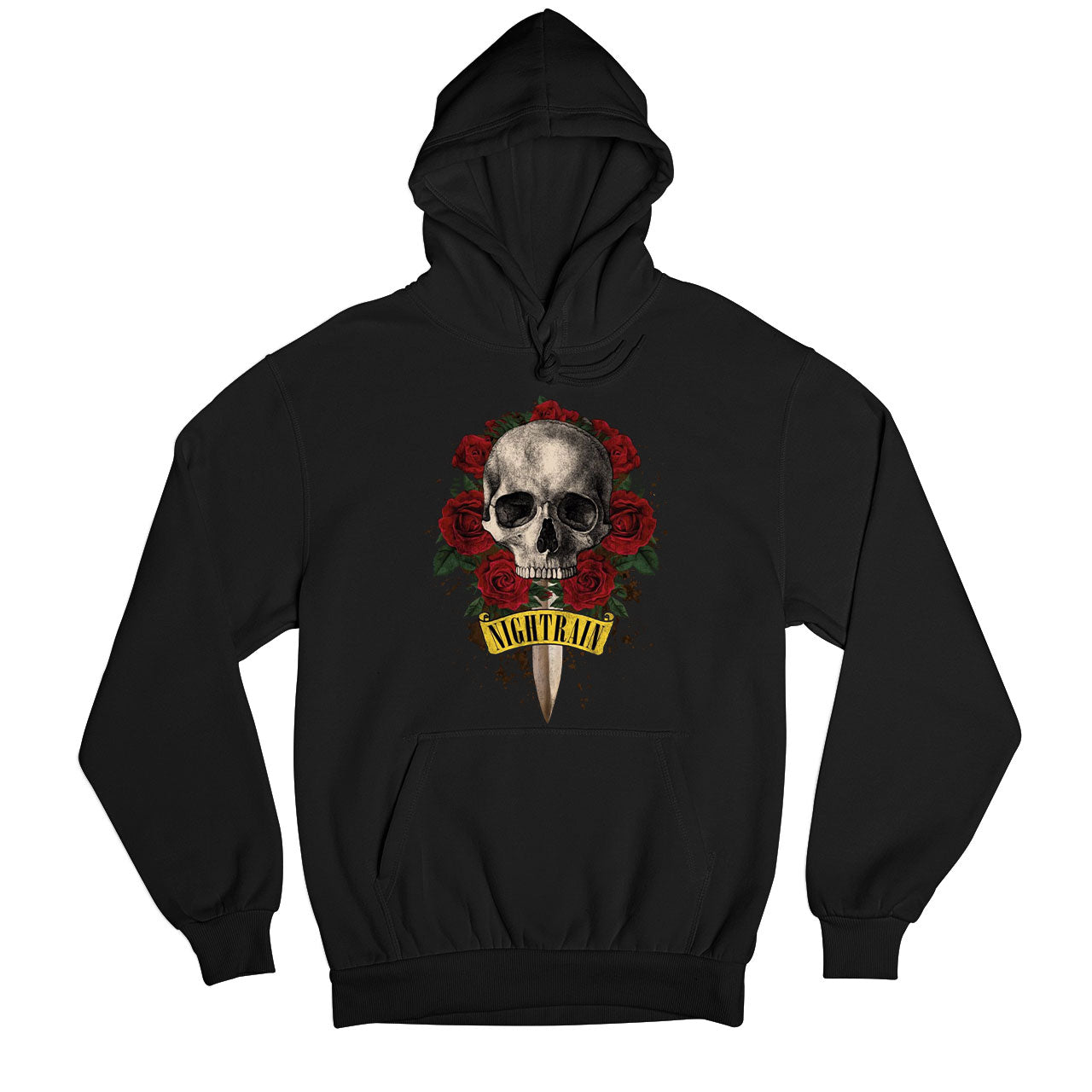 guns n' roses nightrain hoodie hooded sweatshirt winterwear music band buy online india the banyan tee tbt men women girls boys unisex black