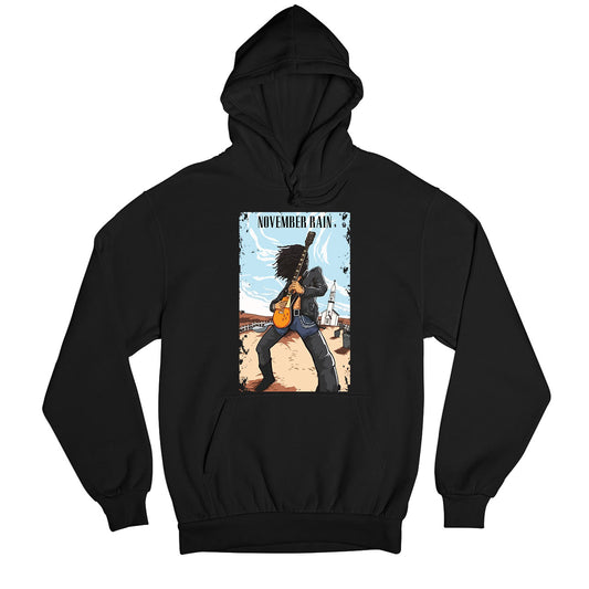 guns n' roses november rain hoodie hooded sweatshirt winterwear music band buy online india the banyan tee tbt men women girls boys unisex black