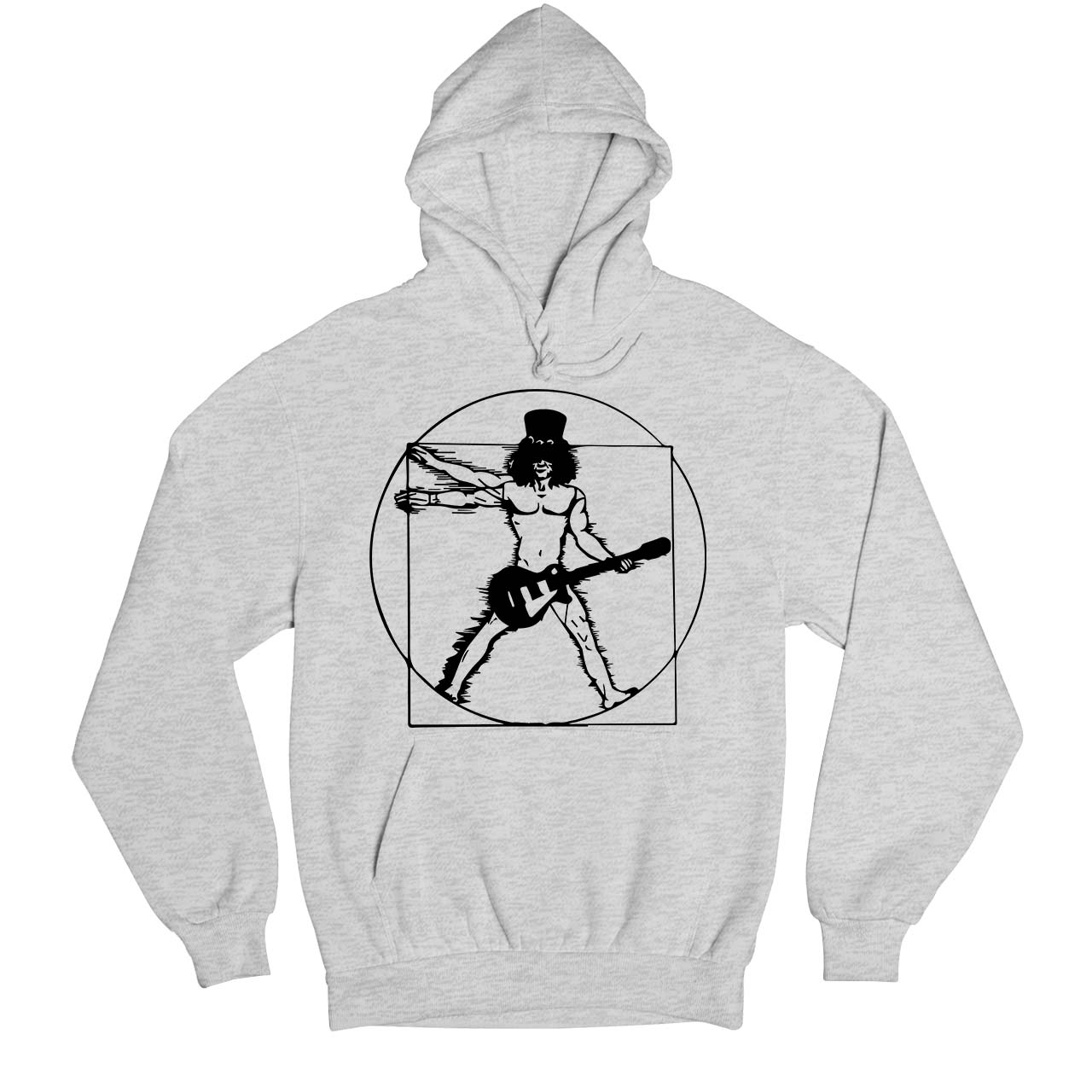 guns n' roses the vitruvian guitar man - slash hoodie hooded sweatshirt winterwear music band buy online india the banyan tee tbt men women girls boys unisex gray