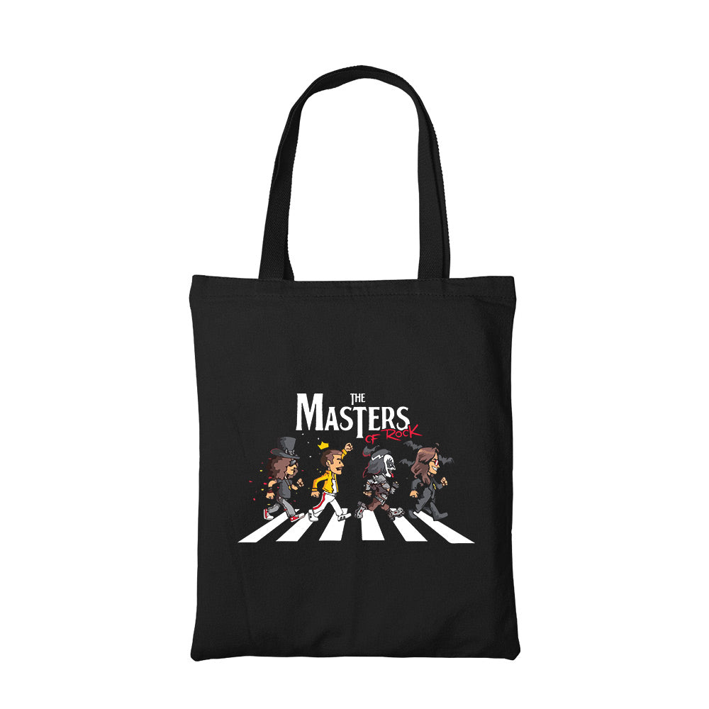 guns n roses the masters of rock tote bag hand printed cotton women men unisex