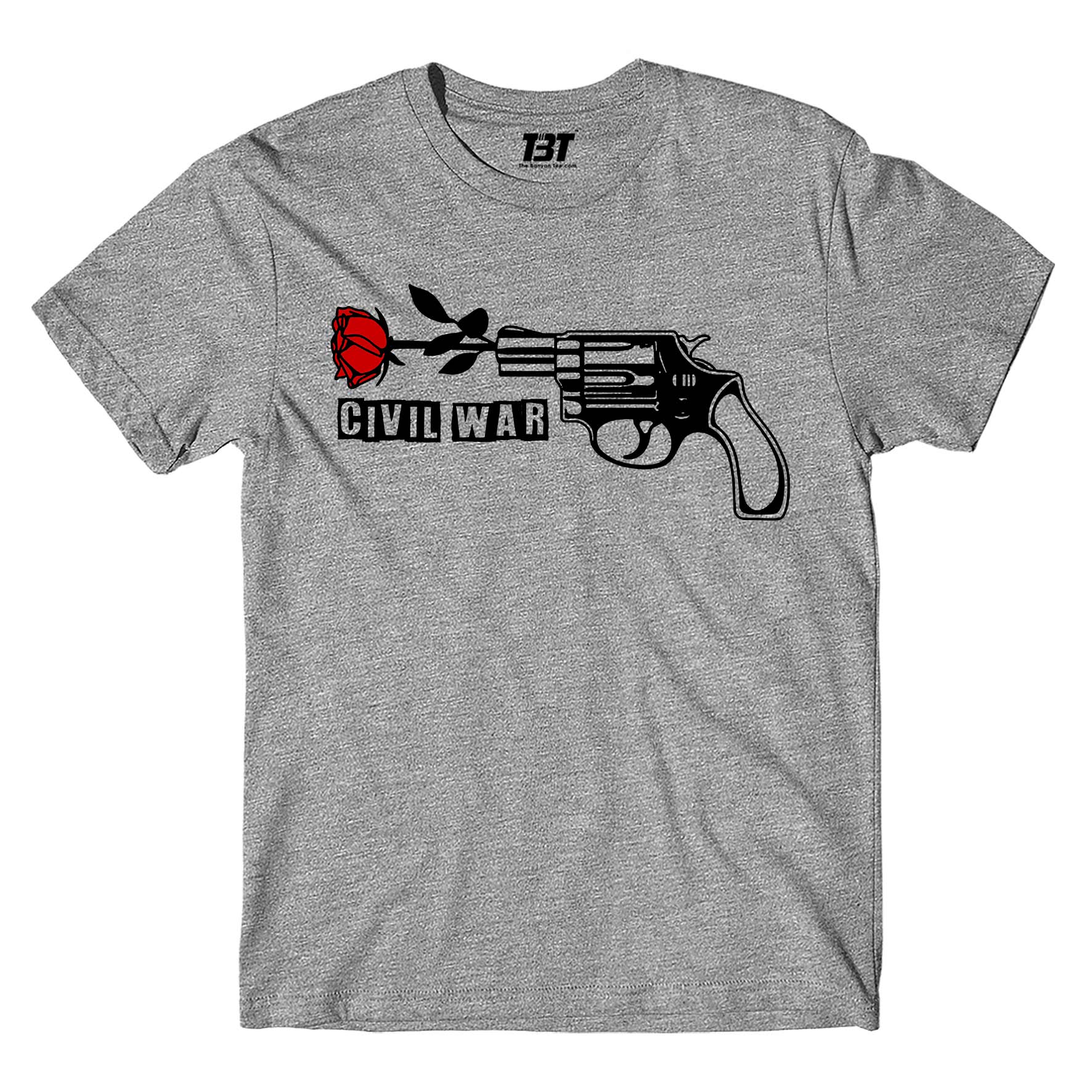 guns n' roses civil war t-shirt music band buy online india the banyan tee tbt men women girls boys unisex gray