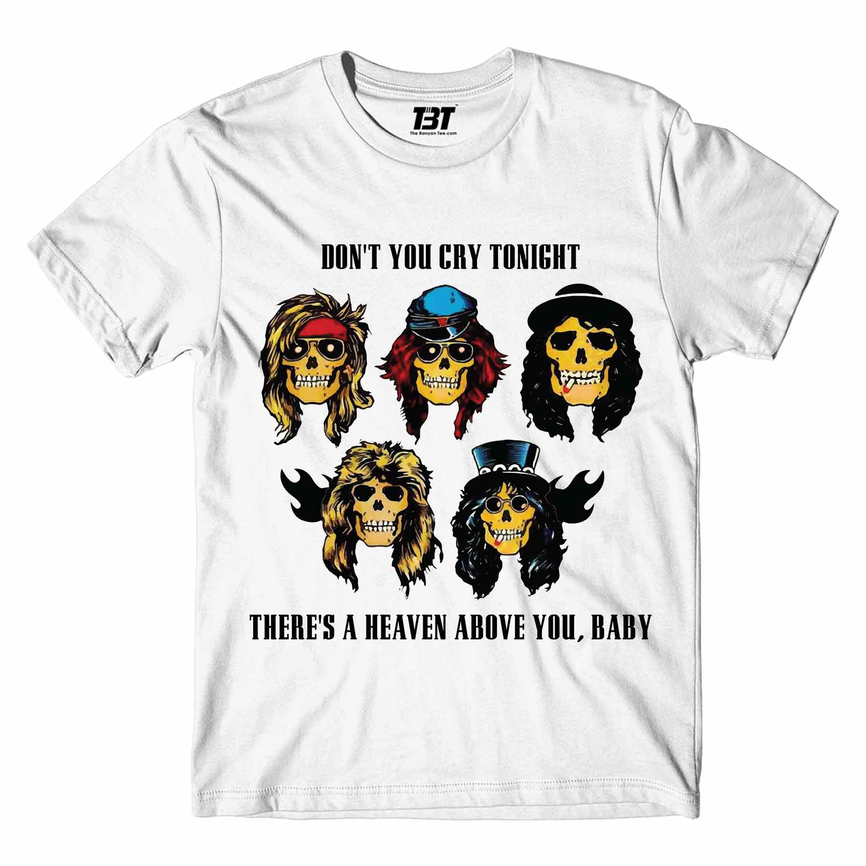 guns n' roses don't cry t-shirt music band buy online india the banyan tee tbt men women girls boys unisex white
