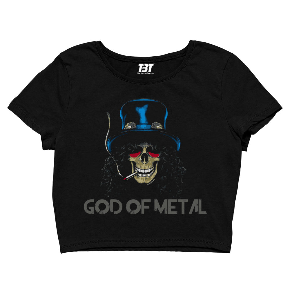 guns n' roses god of metal - slash crop top music band buy online india the banyan tee tbt men women girls boys unisex black
