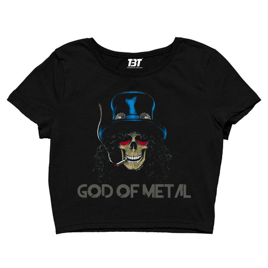 guns n' roses god of metal - slash crop top music band buy online india the banyan tee tbt men women girls boys unisex black