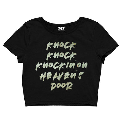 guns n' roses knockin' on heavens door crop top music band buy online india the banyan tee tbt men women girls boys unisex black