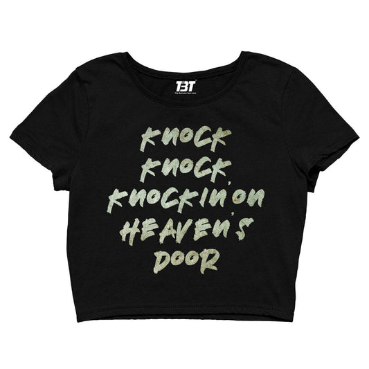 guns n' roses knockin' on heavens door crop top music band buy online india the banyan tee tbt men women girls boys unisex black
