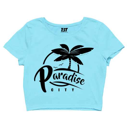 guns n' roses paradise city crop top music band buy online india the banyan tee tbt men women girls boys unisex Sky Blue