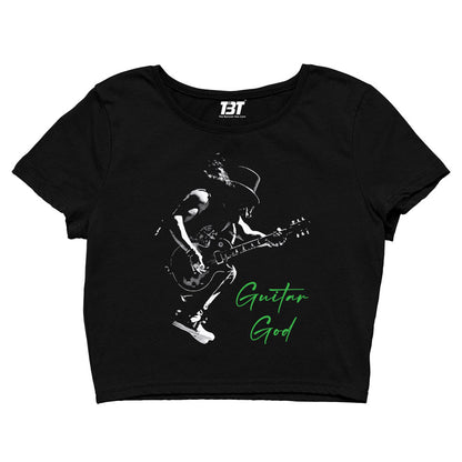 guns n' roses guitar god - slash crop top music band buy online india the banyan tee tbt men women girls boys unisex black