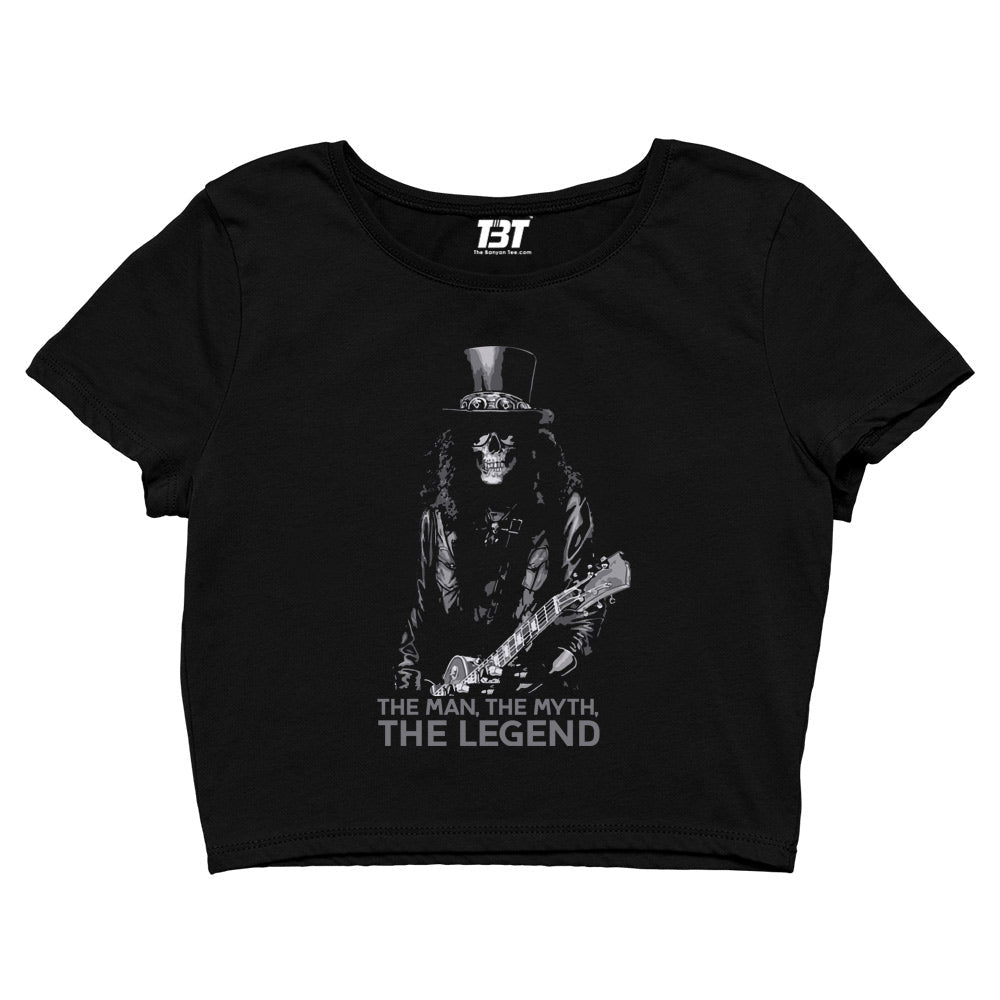 guns n' roses the legend - slash crop top music band buy online india the banyan tee tbt men women girls boys unisex black